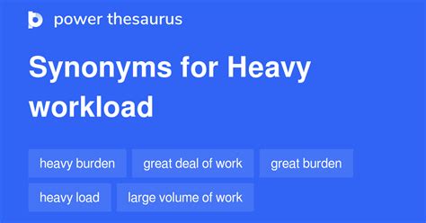 heavy workload synonym.